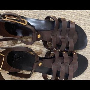 Giuseppe Zanotti brown sandals.